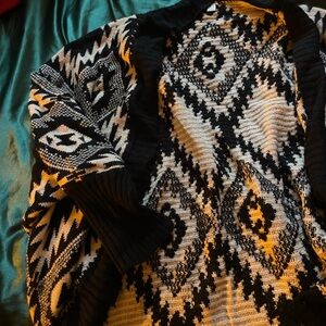 Black and white Aztec patterned cardigan size small